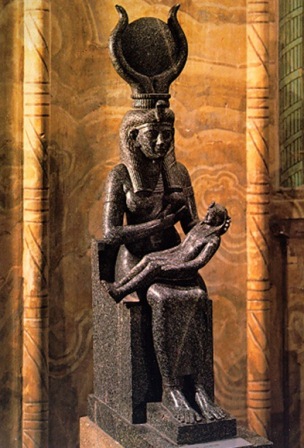 Estatua de Isis y Horus